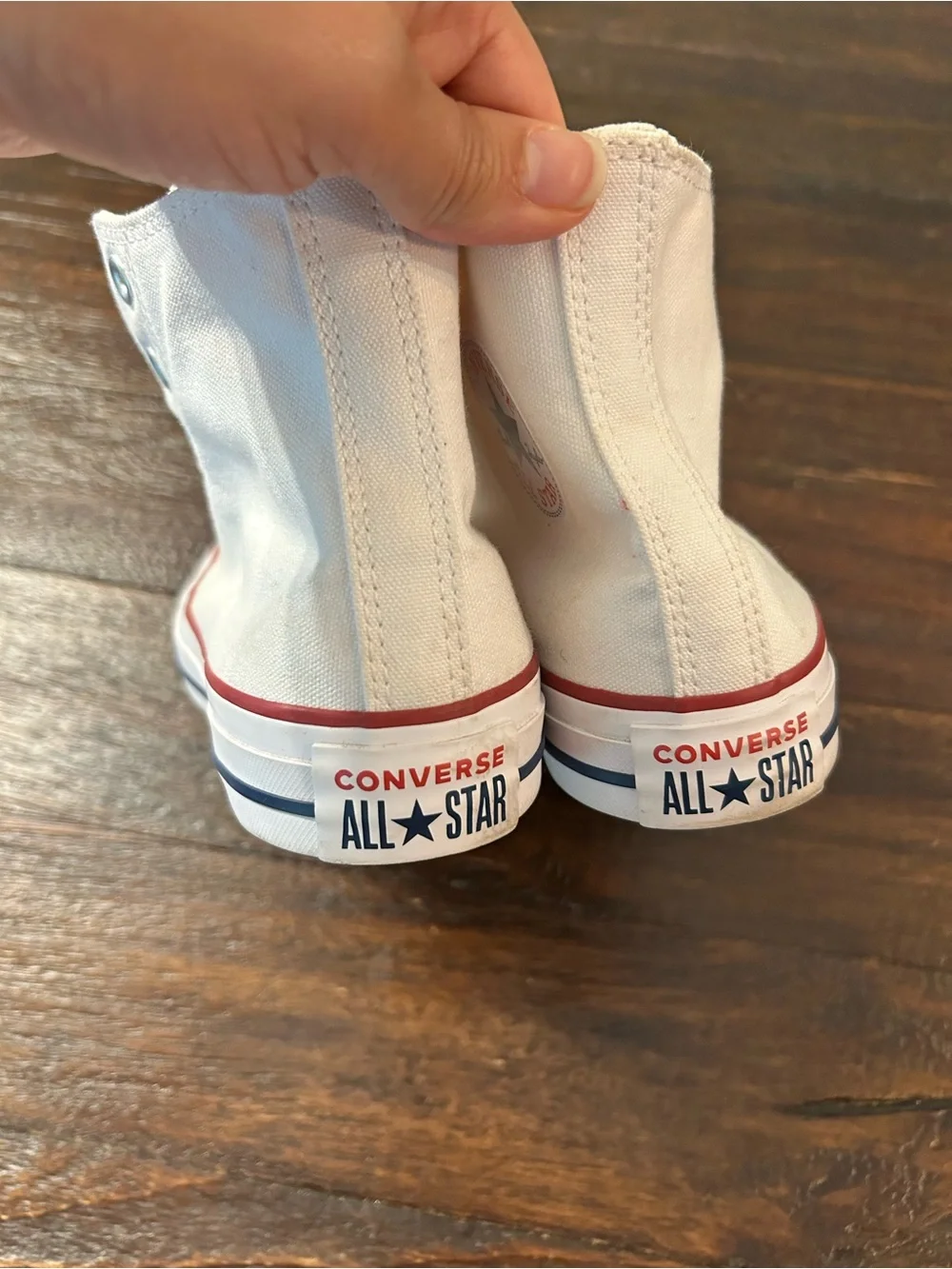 Classic Chuck Taylor All Star Converse White High Top Sneakers - Picture 6 of 7